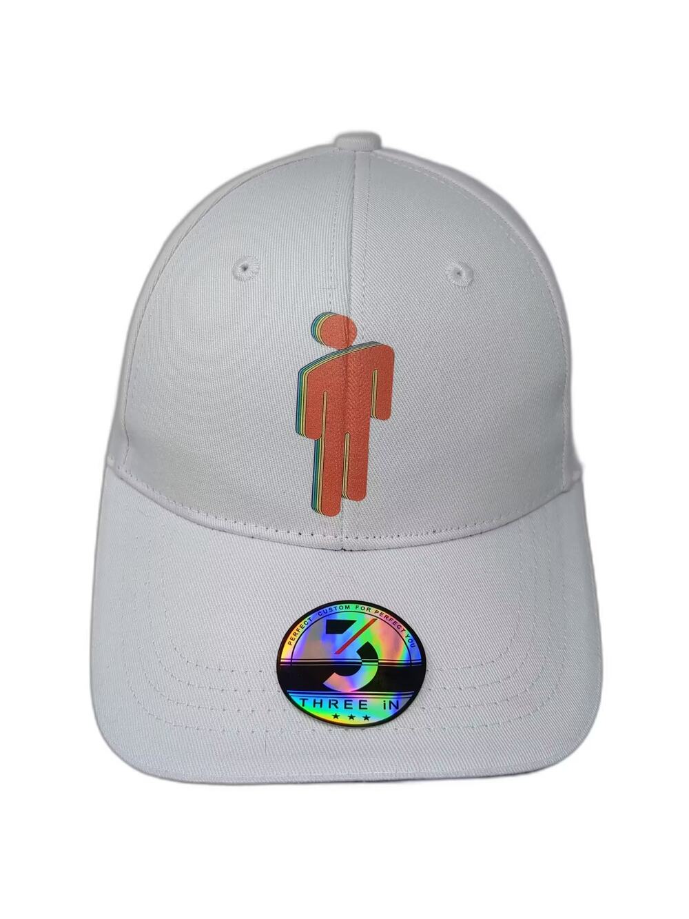 Three In White Billie Eilish Blohsh Graphic Baseball Cap One Size Adjustable Hat